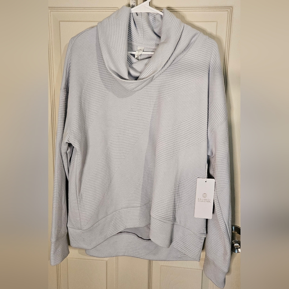 Balance Collection Light Gray Cowl Neck Sweater